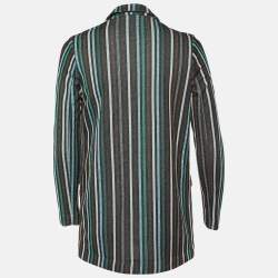 Suoli Metallic Lurex Knit Single Breasted Blazer S