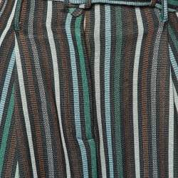 Suoli Multicolor Lurex Knit Belted Trousers S