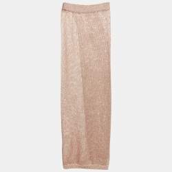 Superdown Metallic Crochet Knit Sheer Maxi Skirt M