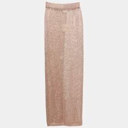 Superdown Metallic Crochet Knit Sheer Maxi Skirt M