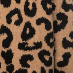 Superdown Brown Leopard Pattern Knit Draya Open Front Cardigan L