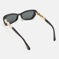 Pre Owned Swarovski Black SK6033 Crystals Butterfly Sunglasses