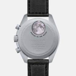 Omega X Swatch Black Grey Bioceramic Velcro MoonSwatch Mission To The Moon SO33M100 Wristwatch 42 mm