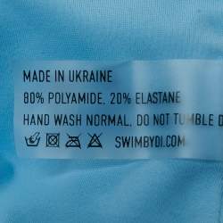 Pre Owned Swim by Di Blue Jersey Crystal Bikini Set S