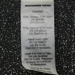 T by Alexander Wang Black/Metallic Lurex Knit Leggings M