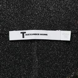 T by Alexander Wang Black/Metallic Lurex Knit Leggings M