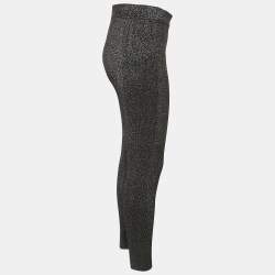 T by Alexander Wang Black/Metallic Lurex Knit Leggings M