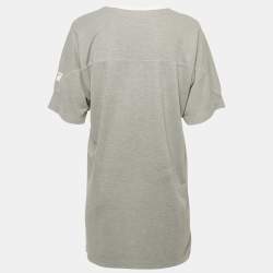 T by Alexander Wang Grey Modal V-Neck Long T-Shirt S