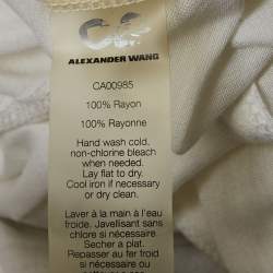 مملوكة مسبقًا فستان تي باي أليكساندر وانغ جيرسي أبيض صغير