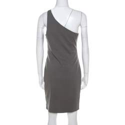 T by Alexander Wang Stretch Cotton Side Zipper Detail One Shoulder Dress M