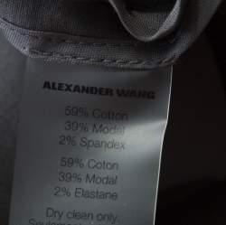 T by Alexander Wang Stretch Cotton Side Zipper Detail One Shoulder Dress M