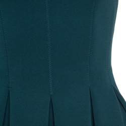 T by Alexander Wang Green Stretch Knit Neoprene Pleated Dress XS