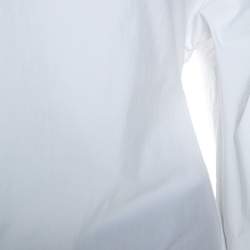 T by Alexander Wang White Cotton Ruched Detail One Shoulder Top M