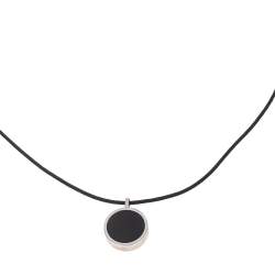 S.T Dupont D'Azur Onyx Pendant Cord Necklace