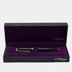 S.T. Dupont Black Chinese Lacquer Silver Tone Ballpoint Pen