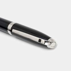 S.T. Dupont Black Chinese Lacquer Silver Tone Ballpoint Pen