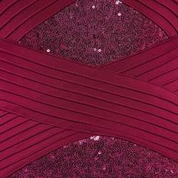 Tadashi Shoji Pink Sequin Embellished Jersey Strapless Gown XS
