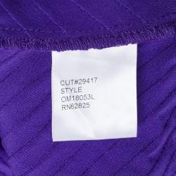 Tadashi Shoji Purple Sequin Jersey Pleated Strapless Gown L