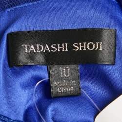 Tadashi Shoji Blue Floral Lace Cap Sleeve Milien Gown L