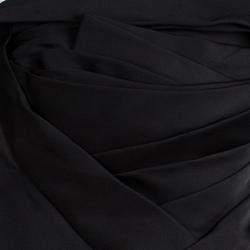 Tadashi Shoji Black Silk Asymmetric Pleat Detail Strapless Dress M