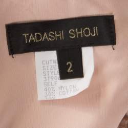 Tadashi Shoji Blush Pink Sequined Off Shoulder Evening Gown S