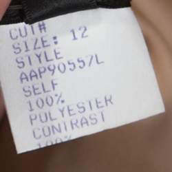 مملوكة مسبقًا Tadashi Shoji Black Mesh Sequinned Sleeveless Gown L