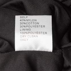 مملوكة مسبقًا Tadashi Shoji Black/Gold Sequin Full Sleeves Maxi Dress M