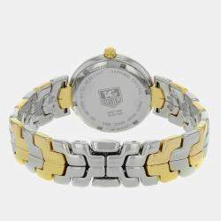 Tag Heuer White 18K Gold Stainless Steel Link  WAT1350.BB0957 Quartz  Women's Wristwatch 34mm