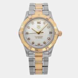 Tag Heuer White Stainless Steel Aquaracer  WAF1320.BB0820 Quarts Women's Wristwatch 32mm