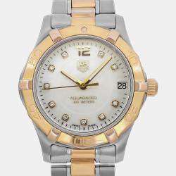 Tag Heuer White Stainless Steel Aquaracer  WAF1320.BB0820 Quarts Women's Wristwatch 32mm
