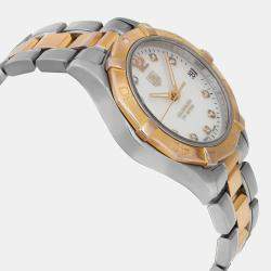 Tag Heuer White Stainless Steel Aquaracer  WAF1320.BB0820 Quarts Women's Wristwatch 32mm