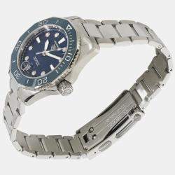 Tag Heuer Blue Stainless Steel Aquaracer Automatic Women's Wristwatch 36 mm