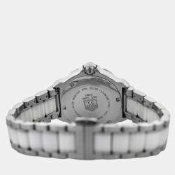 Tag Heuer White Stainless Steel Ceramic Formula 1 WAH1211 Quartz Women's Wristwatch 34 mm