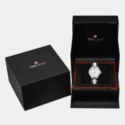 Tag Heuer White Stainless Steel Ceramic Formula 1 WAH1211 Quartz Women's Wristwatch 34 mm