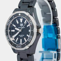 Tag Heuer Aquaracer WAY1395.BH0716 Black Ceramic Quartz Women's Wristwatch 35 mm
