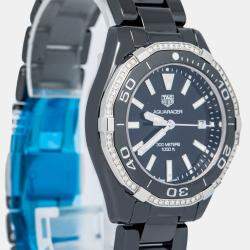 Tag Heuer Aquaracer WAY1395.BH0716 Black Ceramic Quartz Women's Wristwatch 35 mm