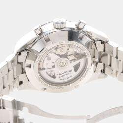 Pre Owned Tag Heuer Carrera Heritage Chronograph CAS2111 Automatic Silver Stainless Steel Men's Wristwatch 41mm