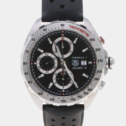 Pre Owned Tag Heuer Formula 1 Chronograph CAZ2010-0 Automatic Black Stainless Steel Men's Wristwatch 43mm