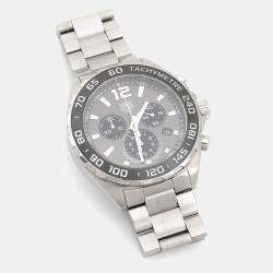 Pre Owned Tag Heuer Formula 1 Chronograph CAZ1011.BA0843 Quartz Grey Stainless Steel Men's Wristwatch 43mm