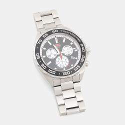 Pre Owned Tag Heuer Formula 1 Chronograph CAZ101E Quartz Black Stainless Steel Men's Wristwatch 43mm