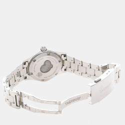 مملوكة مسبقًا Tag Heuer Aquaracer WAF1415 Quartz White Diamonds Stainless Steel Women's Wristwatch 28mm