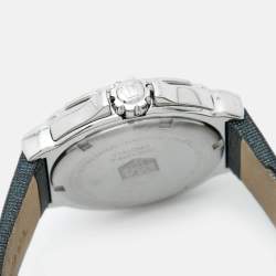 مملوكة مسبقًا ساعة يد نسائية تاغ هوير فورمولا 1 WAC1218.FC6222 ألماس ستانلس ستيل رمادية جلدية ساتان 37 مم