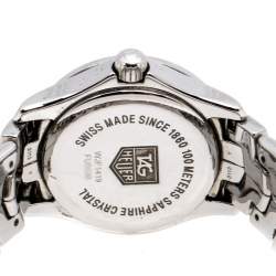 Pre Owned Tag Heuer Blue Mother of Pearl Stainless Steel Diamond Link Women's Wristwatch 23 MM