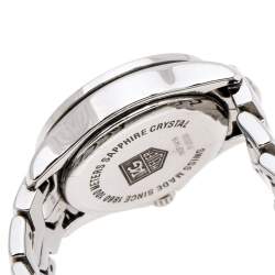 Pre Owned Tag Heuer Blue Mother of Pearl Stainless Steel Diamond Link Women's Wristwatch 23 MM
