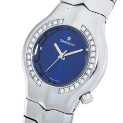 TAG Heuer Blue Stainless Steel Diamond Alter Ego WP1316 Women's Wristwatch 29 mm