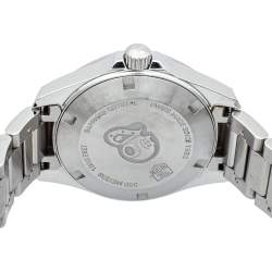 Pre Owned ساعة يد نسائية تاغ هيوير أكواريسر WAY1310.BA0915 ستانلس ستيل سوداء 32 مم