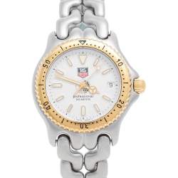 مملوكة مسبقًا Tag Heuer Silver Two-Tone Stainless Steel Professional S95.813K Women's Wristwatch 34 mm