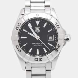 Tag Heuer Black Stainless Steel Aquaracer WAY1410.BA0920 Women's Wristwatch 27 mm