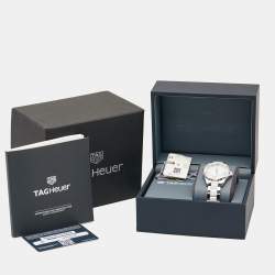 Pre Owned Tag Heuer White Ceramic Stainless Steel WAY131H.BA0914 Aquaracer Women's Wristwatch 35 mm