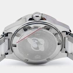 Pre Owned Tag Heuer White Ceramic Stainless Steel WAY131H.BA0914 Aquaracer Women's Wristwatch 35 mm